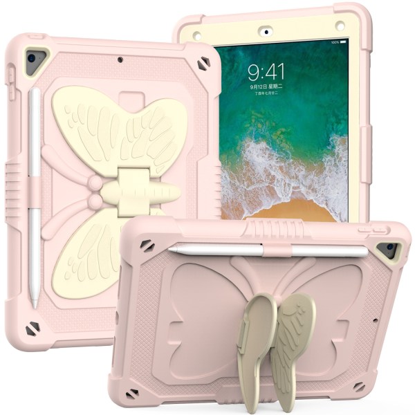 Fjärilsformad stötsäker iPad 10.2 \"skyddande fodral (rosa, exklusive iPad), 9:e generationens skyddande fodral, 8:e generationens skyddande fodral