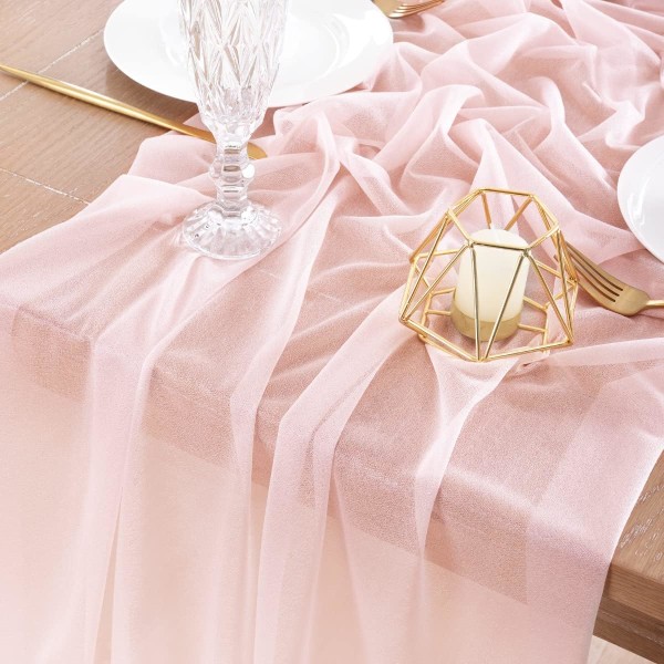 Chiffon duker - gjennomsiktige duker til bryllup - rustikk bryllupsdekorasjon - franske chiffon duker