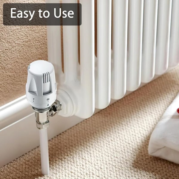 Parti med 4 termostathoder m30 x 1.5TRV for termostatisk varmesystem for hus og kontor