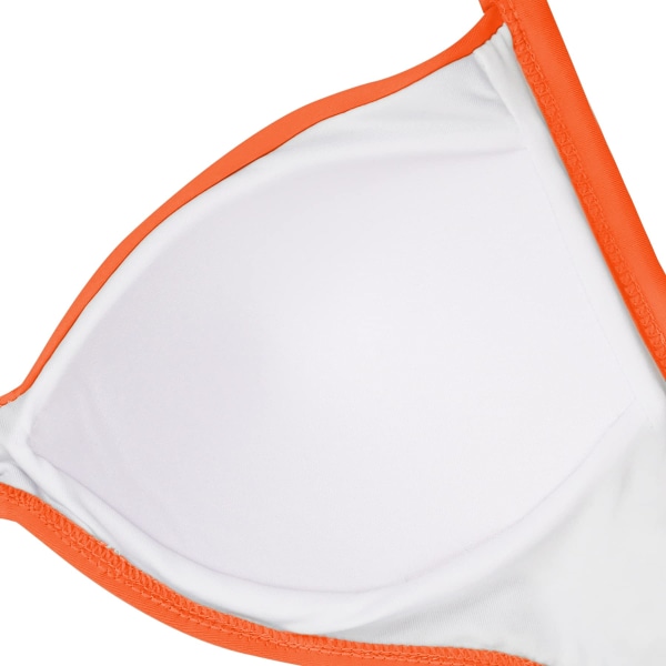 Dam badkläder i ett stycke, magkontroll, ihålig hög midja, baddräkt med knytbak, 1-delad baddräkt M (orange)