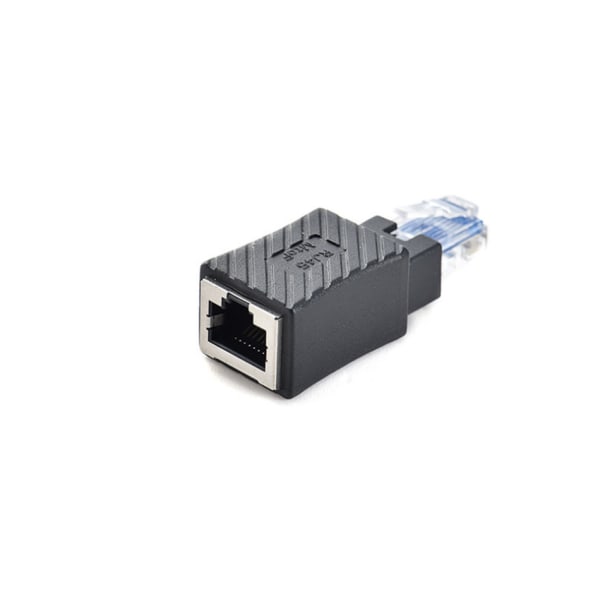 Cat5E/Cat6 Rj45 Ethernet-sovitin, 2 kpl Rj45/8P8C uros-naaras 90 asteen Ethernet-sovitin tukee Cat6/Cat5E (Ethernet-sovitin)
