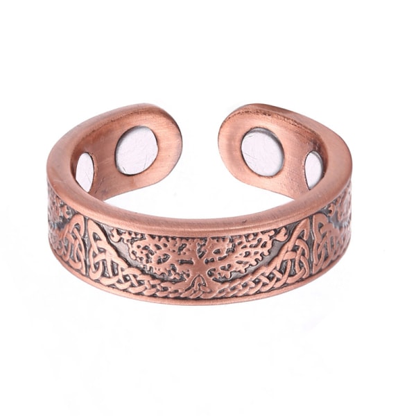 Magnetic Pure Copper Rings Adjustable Rings for Women Men Solid Copper Magnetic Rings Finger Ring with Magnets for Mother Women's Day Birthday Gift