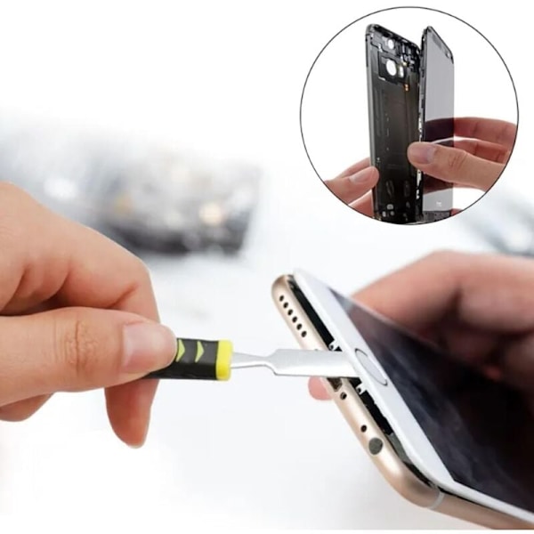 6 Delar Dubbeländad metall brytjärn elektroniska reparationsverktyg Metall spudger set för iPad, mobiltelefon, dator