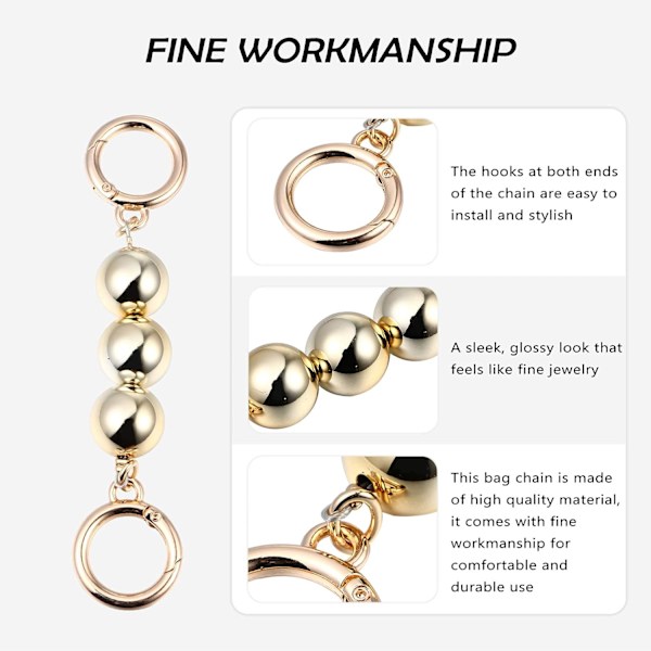 Imitation pearl bag chain extender (guld), purse chain to replace the bag chain