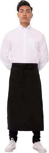 Unisex-kaksi taskuinen bistro-esiliina