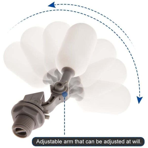Fyllventil, Plast Flyteventil for Automatisk Vannfylling 1,27cm