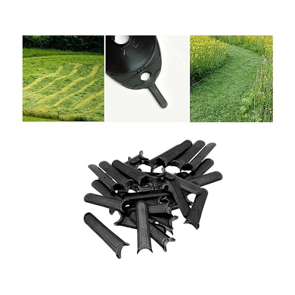 100 st Plastknivar för Flymo Hover Vac/Micro Lite/Minimo/Mow n Vac Gräsklippare