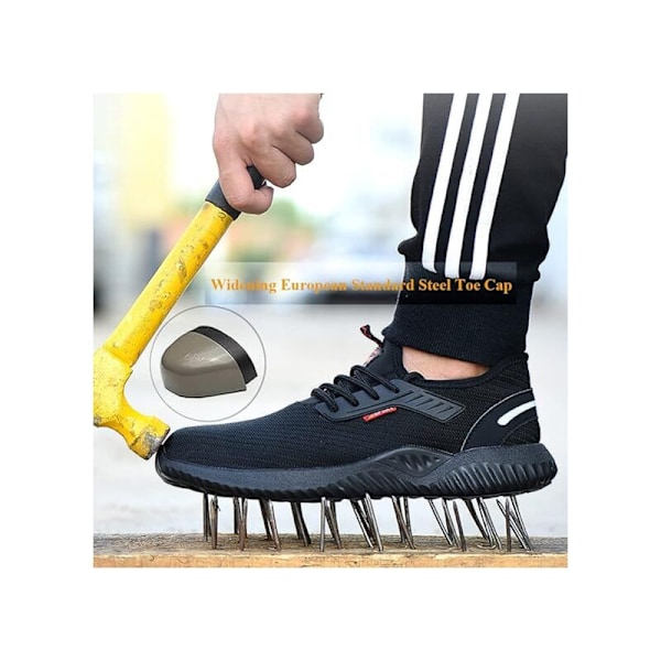 Skyddssko Herr Arbetssko Dam Lätt Sneaker Lätt Säkerhets Stålhätta-44 EU
