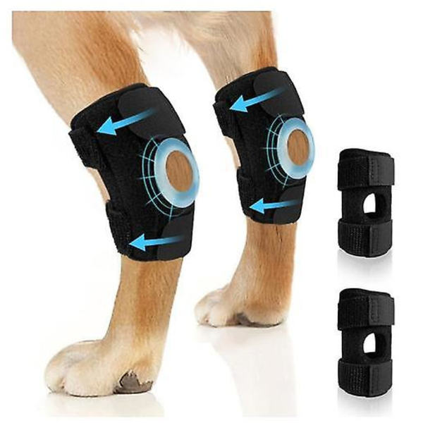1 Par Hundeknæstøtte til Bagben, Hock & Ankelstøtte til Ruptureret ACL & CCL, Canine Bagben Ledkompressionswrap
