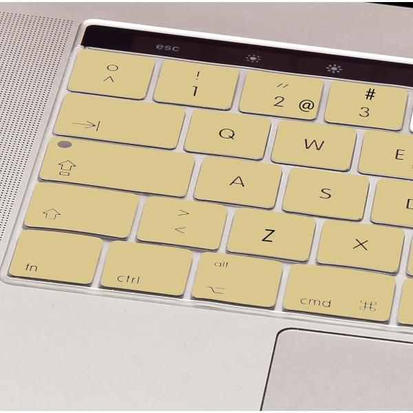 Guld - MyGadget tastaturbeskytter til Apple MacBook Pro 13\" og 15\" Touch Bar - Fleksibel silikone tastaturbeskytter - ultratynd pude.