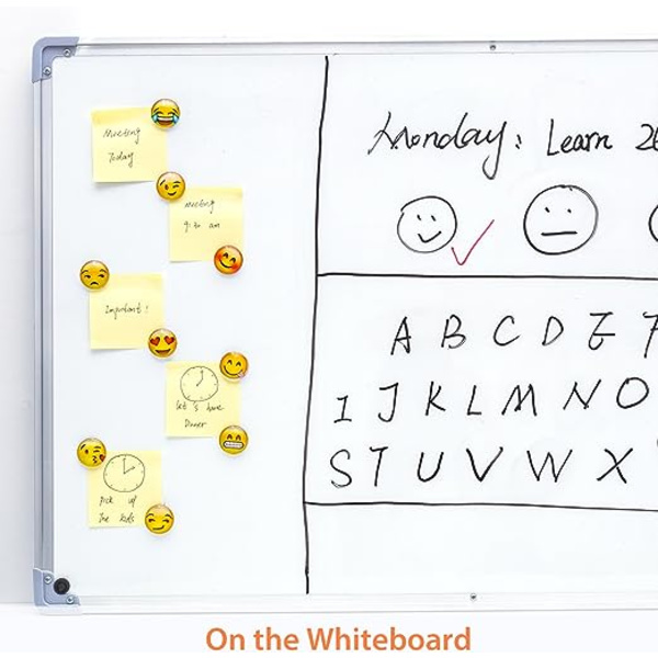 Emoji-magneter, 12 st 3D-glas Smiley-kylskåpsmagneter Starkt lim för dekoration av kylskåp, whiteboards, skolskåp