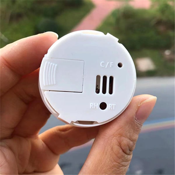 Hvid Mini Hygrometer, 4 Pakke Lille Digital Termometer Hygrometer Monitor Indendørs Udendørs Fugtighedsmåler til Bil Drivhus Hjem S