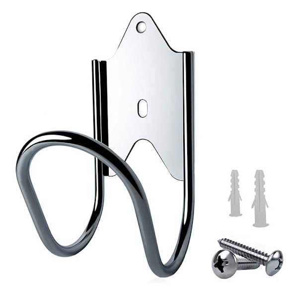 Have Slangeholder, Metal Have Slangeholder, Vægmonteret Slangekrog, Stærk Slangeophæng, Metal Vægmonteret Have Slangeholder, Sort