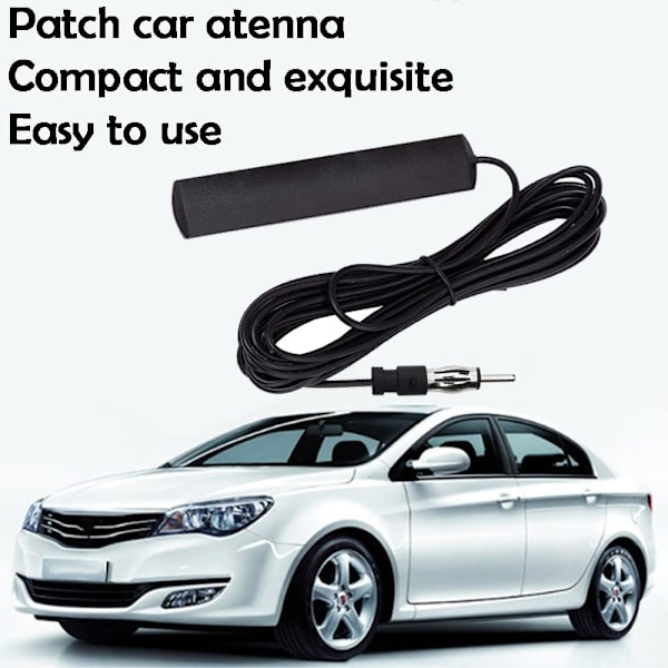 2 stk Universal Bilradioantenne Skjult Frontrute Klebende Feste AM FM Radioantenne for Kjøretøy Spor SUV Stereo Lyd CD-mottaker Media Player Am