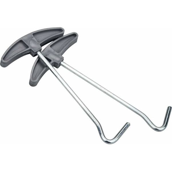 Ahlsen 2 stk. Uttrekker for teltplugger, gulvkrok for plugger, ankeluttrekker, krokuttrekker for enkel fjerning av pluggene