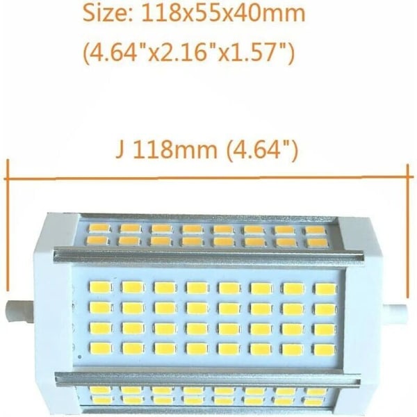 R7S LED 118mm 30W Himmennettävä Päivänvalo polttimo 6000k AC 220V 3000LM Kaksipäinen J LED LAD Lamppu maahan asennettava halogeenipolttimon R7S 300 W korvaaja