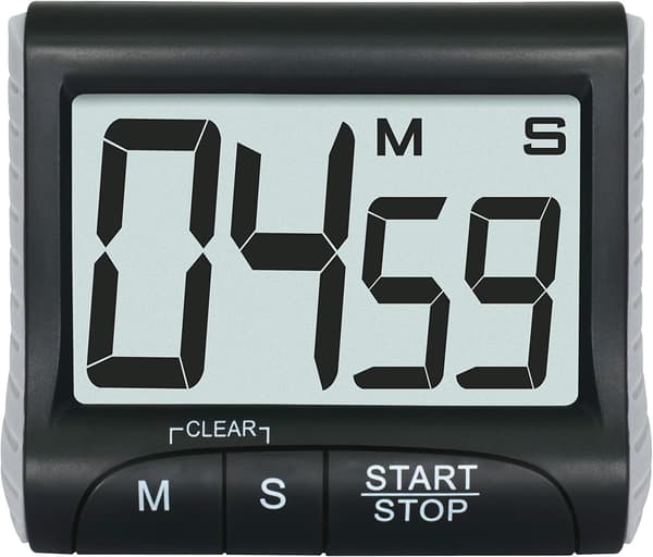 Stor display kökstimer - Digital timer magnetisk baksida högt larm sladd nedräkning 78*70*25mm
