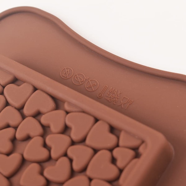 Sjokoladeformer - Breakaway silikon, hjerteformet sjokoladebar