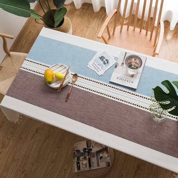 Rektangulær duk Chic Campaign Bordduk Bomullsduk 140x180 cm Rektangulær Duk For Bord De Cuisine Dekor