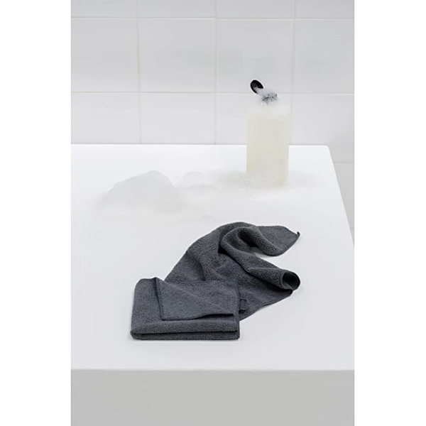 Mikrofiberdiskhandduk (2-pack), mörkgrå, 30 x 30 x 0,5 cm