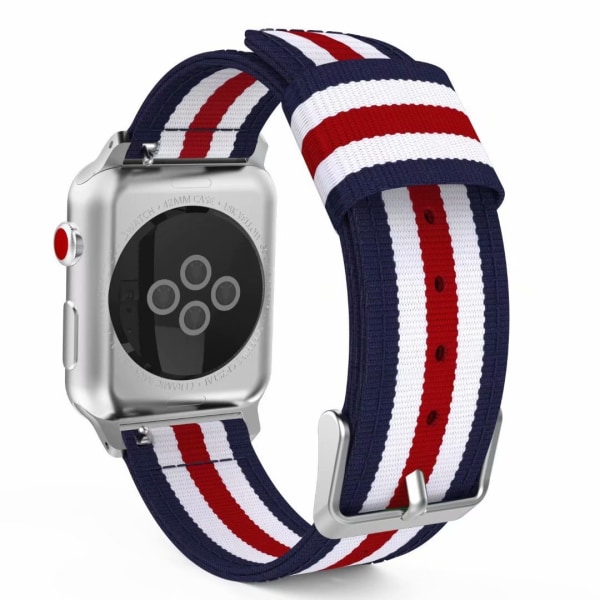 Kompatibel med Apple Watch-rem, tyndvævet nylon justerbar udskiftningsrem til Iwatch 42-45mm serie 5/4/3/2/1