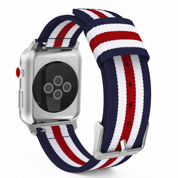 Yhteensopiva Apple Watch -rannekkeen kanssa, ohut kudottu nailonista valmistettu säädettävä vaihdettavissa oleva ranneke Iwatch 38-41mm sarjaan 5/4/3/2/1