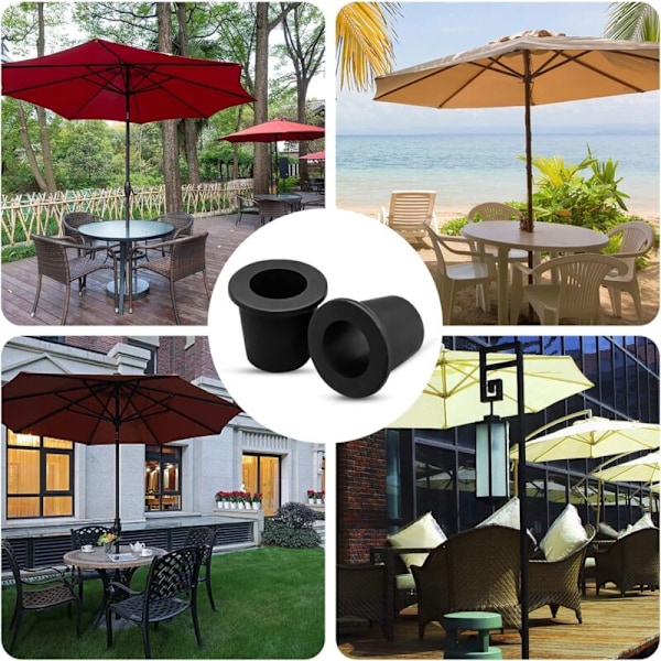 2-pack Parasollhålsöverdrag för Bord, Silikonkon Parasollstabilisator, Parasollhålsinsats för Bord eller Adapter för Poolparasoll