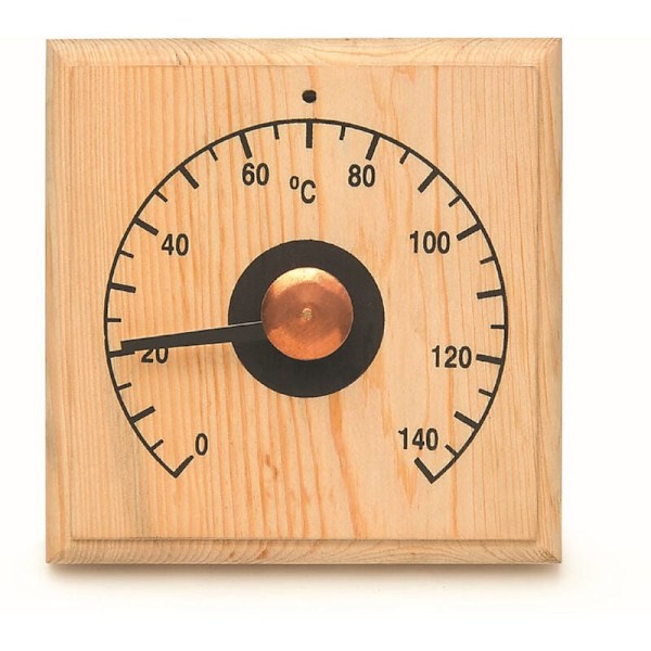 Sauna termometer, 0-140 ℃ sauna rum termometer viser temperaturen i det indvendige trætermometer til vægsauna rum