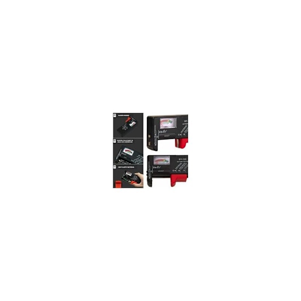 Paristotesteri Paristotesterin tarkistin paristoille AA/AAA nappi/C/D/9 V/1,5 V Universaali LCD-näyttö (3)