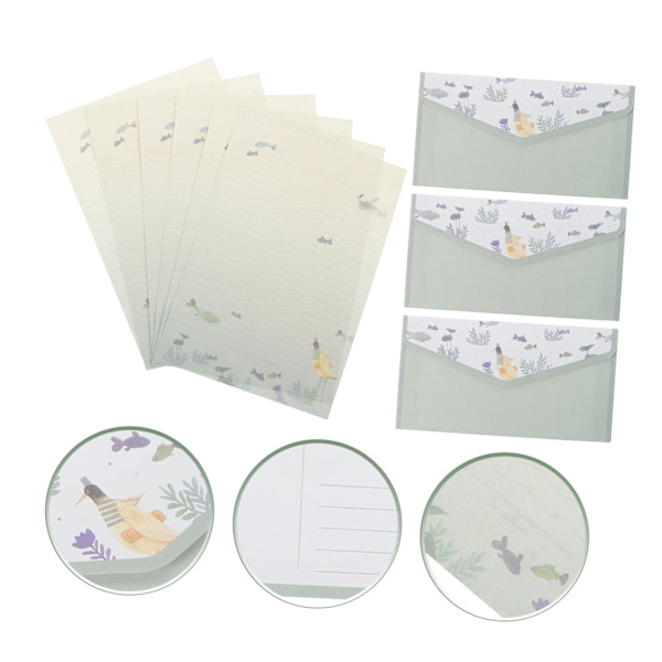 Graceful romantiska skrivmaterial färgade kuvert kuvert kit brevpapper kuvert papper brevpapper kuvert japanska och koreanska kuvert invi