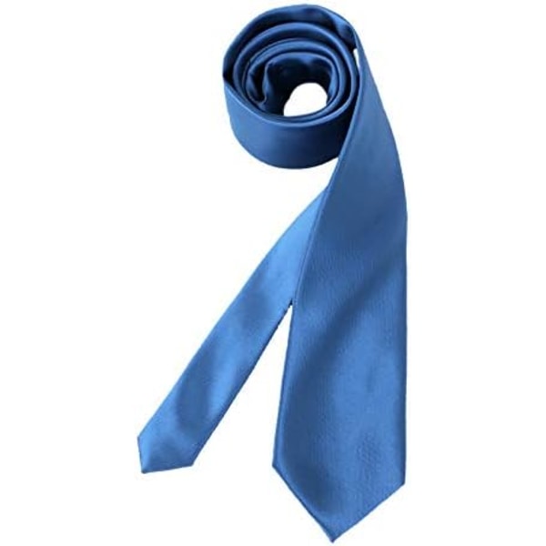 Blå handgjord klassisk 8 cm slips för män för arbete eller speciella tillfällen