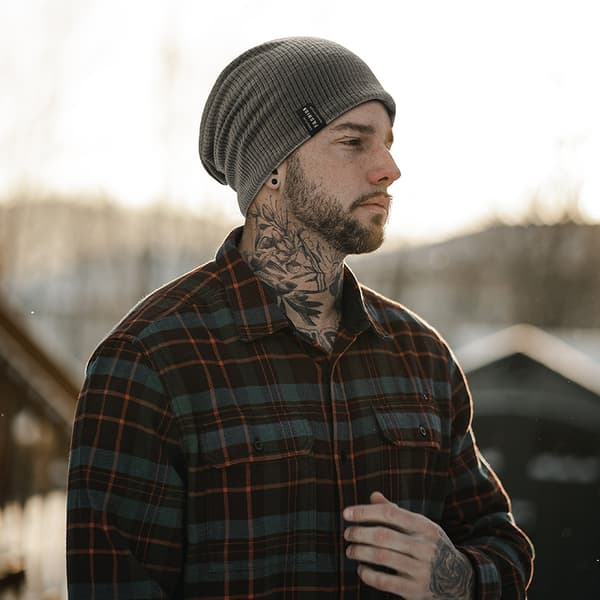 Hat efterår og vinter herre- og damemode stribet hat trend varm kuppel bunke hat