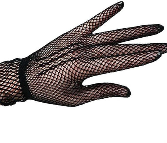 Sorte Fishnet Blondehansker Lange Mesh Hansker