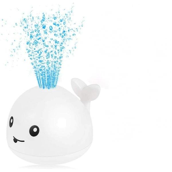 Baby Badleksaker 6 7 9 Månader Flytande Fontän Söta Val Badkar Spray Simning Sprinkler LED Glitter Mobil Vagn