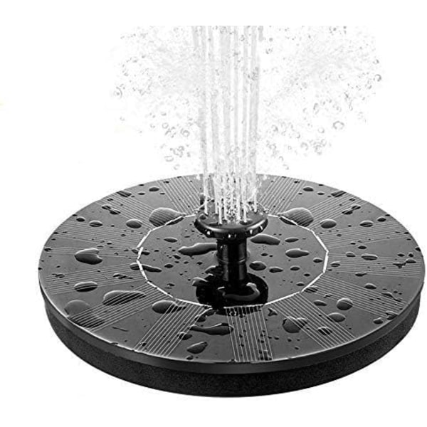 Solcellsfontänpump, rund solpanelssats för trädgård, vattenpump för dammar, fontäner, fågelbad, trädgårdsdekoration, vattencirkulation, ingen elektricitet