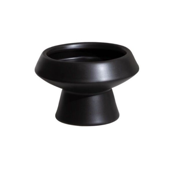 Vas Dekoration Modern Minimalistisk Kreativ Svart och Vit Högfotad Keramisk Blomkruka(HP-F-4 Svart)