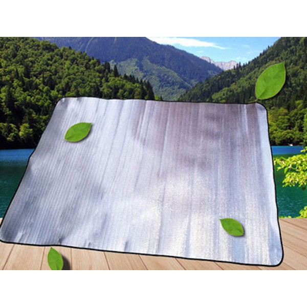 Teppe Bakkematte Perle Bomull Aluminium Film Matte Utendørs Matte Piknik Matte Campingtelt Aluminiumfolie Sovematte 2m*2m Piknik Matte