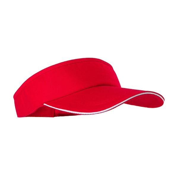 4 stk. Justerbar Unisex Menn Kvinner Enkelt Sol Visor Sport Golf Tennis Pustende Cap Hat Rød