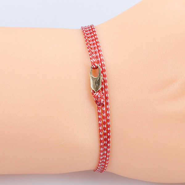 5 stk. (billede farver) Håndlavede tynde hummerlås armbånd til mænd og kvinder - Minimalistiske stof armbånd - Vandtætte og justerbare