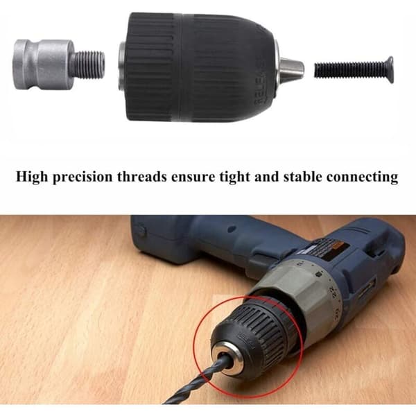 2-13mm Selvstrammende Chuck 1/2-20UNF Hurtigutløser Chuck med SDS Plus Adapter Drilltilbehør