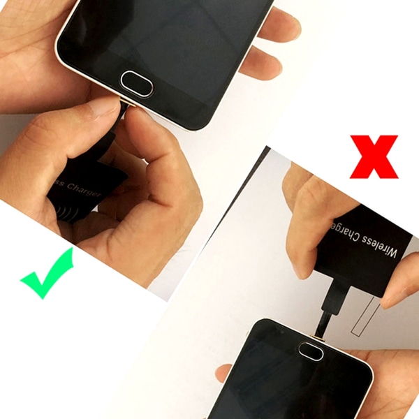 Mobiltelefon trådlös laddningsmottagare Apple-mottagare-10W snabbladdning tar emot trådlös laddning