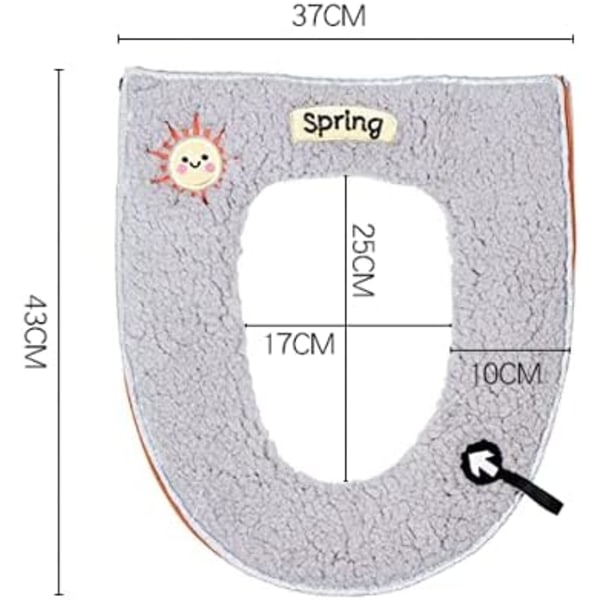2-pack universella mjuka varma toalettstolsskydd med hängande ögla/
