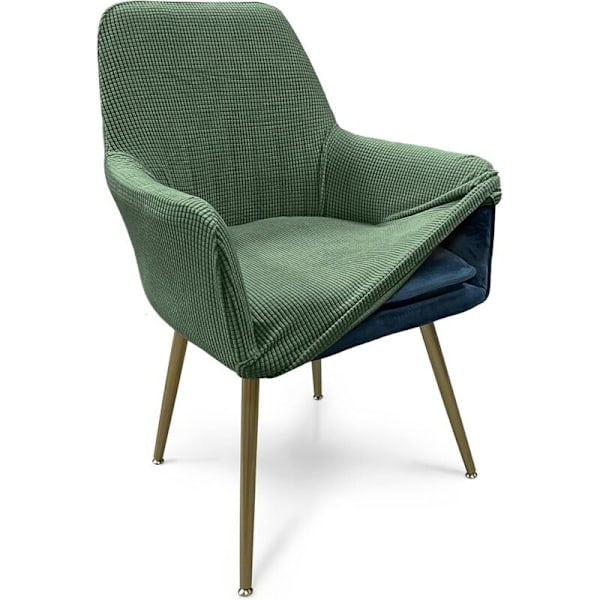 Stolöverdrag för vardagsrum, lämpligt för matsal, vardagsrum, kontor, reception, halkfritt loungeöverdrag (olivgrön)