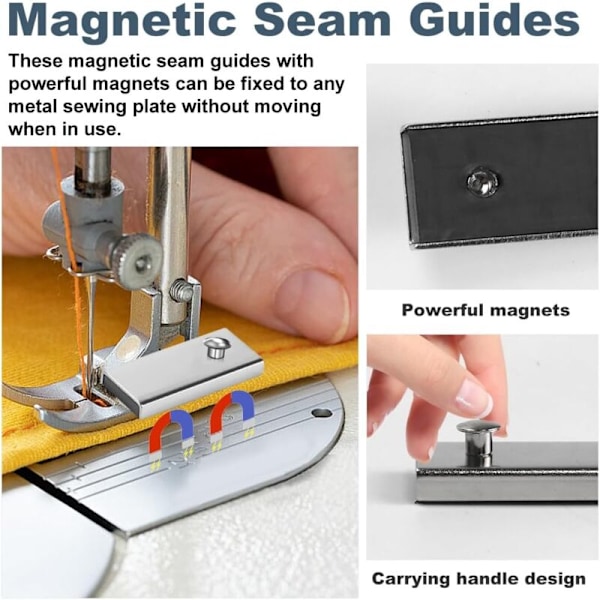 Magneettiset ompeluohjaimet, 4 kpl, neuvontatyökalut ompelukoneeseen, paininjalka, ompeluohjain, ompelutarvikkeet ompelukoneeseen