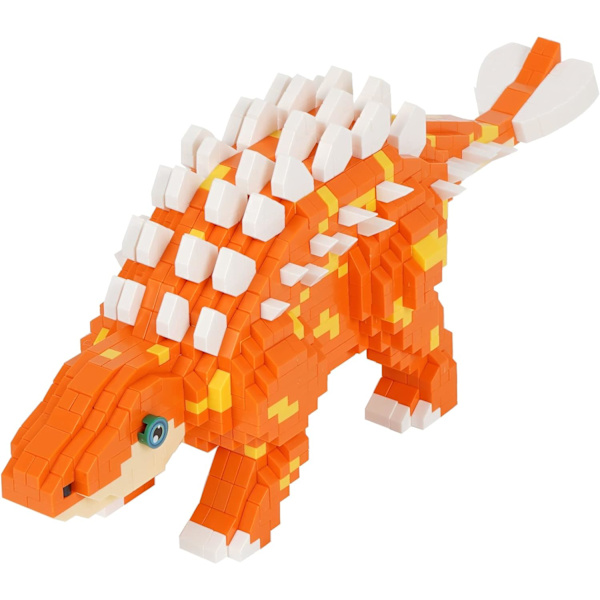 Dinosaur Byggesæt, DIY Mini Byggesæt Legetøj, Dinosaur Legetøj, Gave til Voksne og Børn (Ankylosaurus)