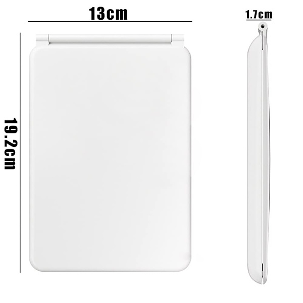 LED Kosmetisk Spegel, Bärbar Fällbar Laddningsbar Förstorande 1X 3X 3 Färg LED Ljus Dimbar Touch Screen Resespegel för Kvinnor och Flickor