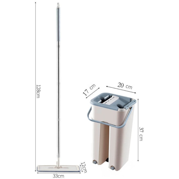 Magisk rengöringsmopp Hand Free Spin Rengöring Mikrofibermopp med hink