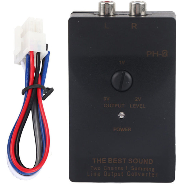 Stereo Stereo Stereo Stereo Stereo output konverter til automatisk bil RCA med forsinkelsesfunktion