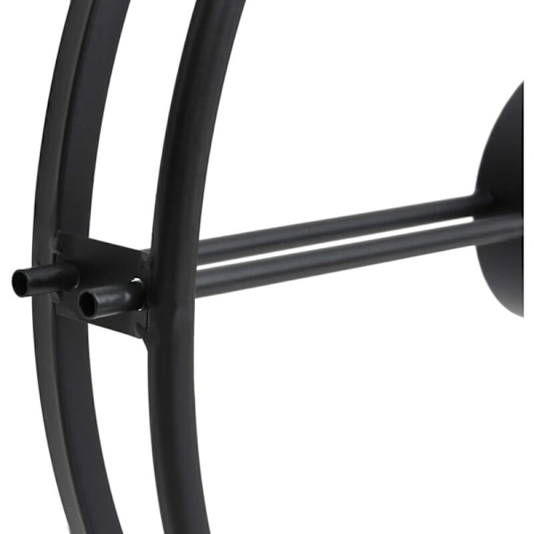 Svart väggklocka 52 cm järn