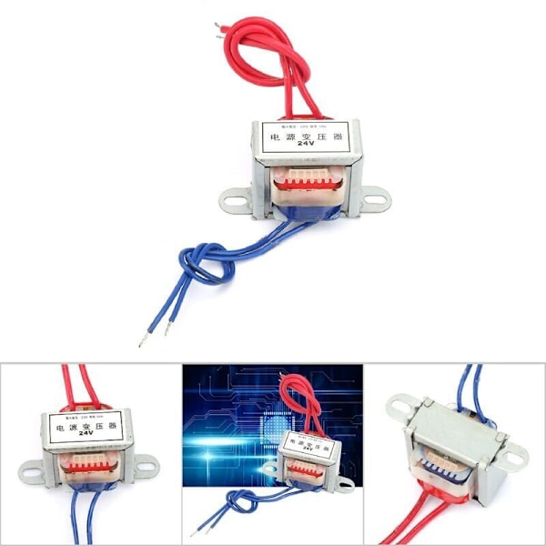 AC-AC 220V-24V 50Hz 2W Transformator Lågfrekvent Spänningsomvandlare